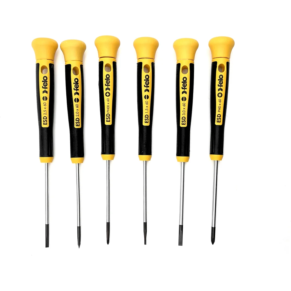 Набор отверток для точных работ Felo ESD Safe, SL/PH 6 штук 25096166 — детальное фото