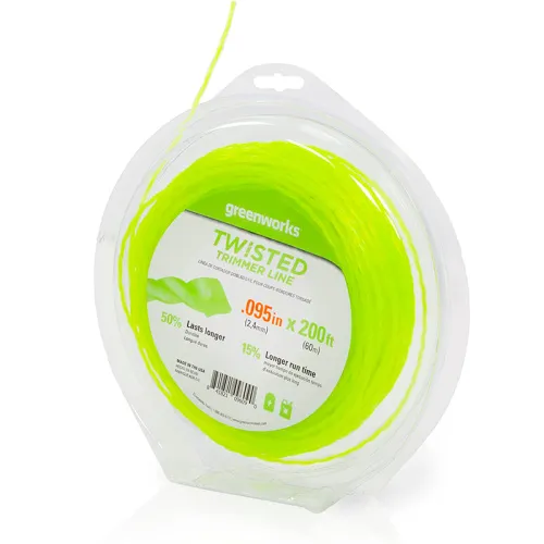 Леска витая 2,4 мм 2950207 для триммеров Greenworks GD60LT 60V, GD60BCB 60V, GD82LT 82V и GD82BCB 82V — детальное фото