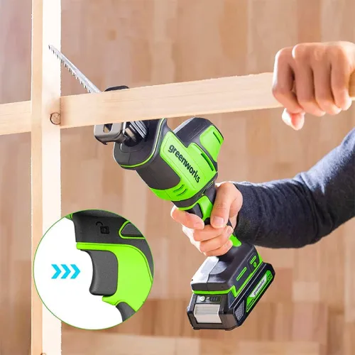 Пила сабельная Greenworks GPT-CRS-25 24V 1200507 (26 мм) бесщеточная аккумуляторная — детальное фото