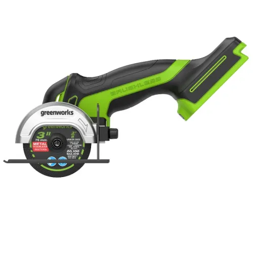 Угловая шлифмашина (болгарка) Greenworks GD24UCS 24V 3402007 (76 мм) бесщеточная аккумуляторная — детальное фото