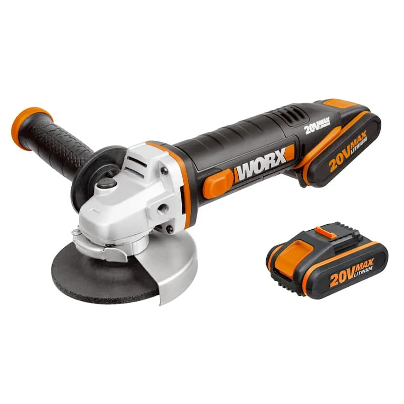 Угловая шлифмашина (болгарка) WORX WX800 20V 115мм аккумуляторная — детальное фото