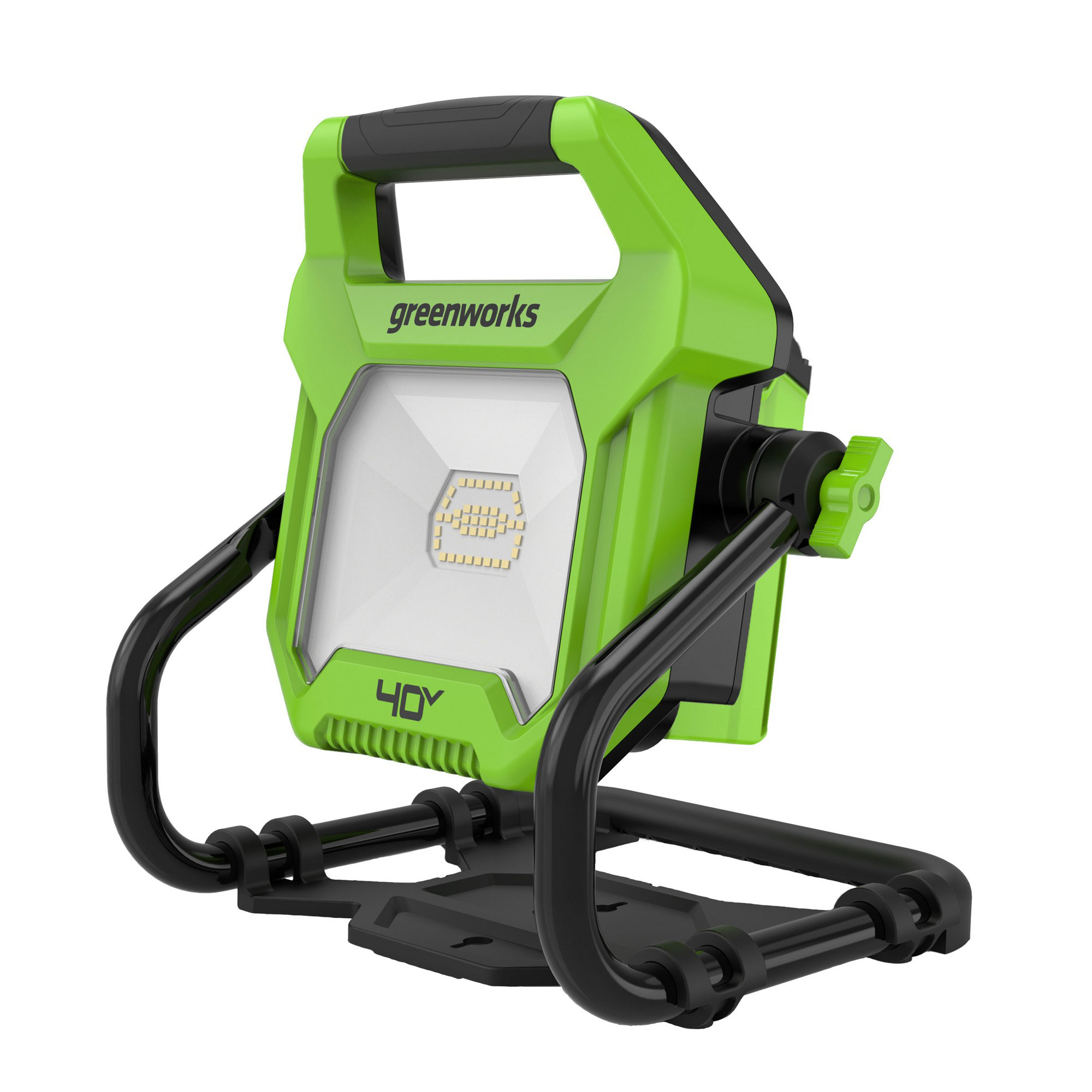 Прожектор светодиодный (2000 лм) аккумуляторный Greenworks гибрид 40V/220-240V G40WLH 3503907, без АКБ и ЗУ