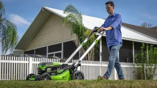 Газонокосилка самоходная Greenworks GD60LM51SP 60V 2514307 (51 см) бесщеточная аккумуляторная — детальное фото