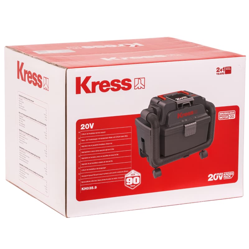 Пылесос KRESS KH035.9 20V бесщеточный аккумуляторный — детальное фото