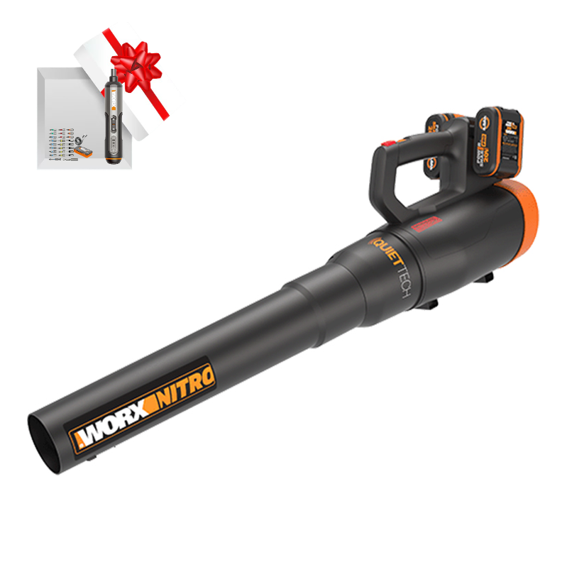 Воздуходувка WORX WG581E 40V 225 км/ч аккумуляторная, бесщеточная, с АКБ на 2х4 А*ч и ЗУ