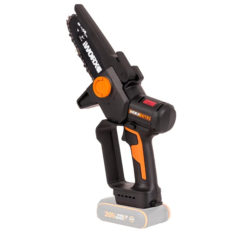 Мини-пила цепная WORX WG325E 20V 12 см бесщеточная аккумуляторная — детальное фото
